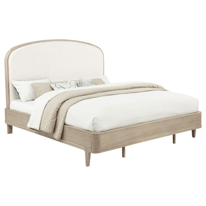 Lucaire Queen Upholstered Panel Bed Sandstone