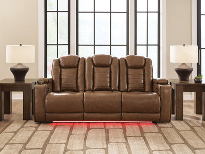 Gruaro - Power Reclining Sofa With Adjustable Headrest - Amber