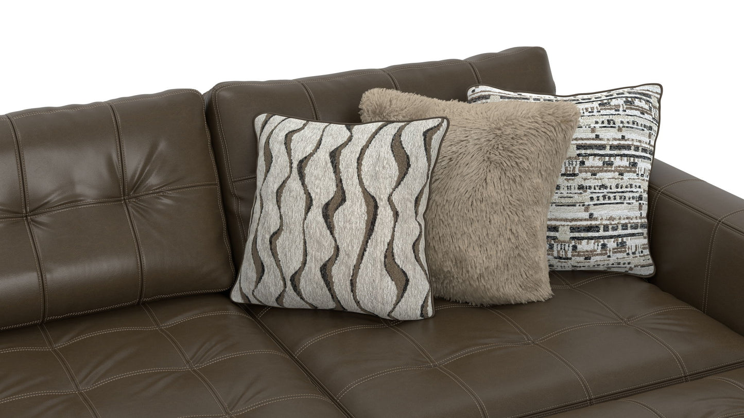 Siena - 4 Piece Modular Sectional With Cuddler Seat Cushions And Included Accent Pillows - Chocolate