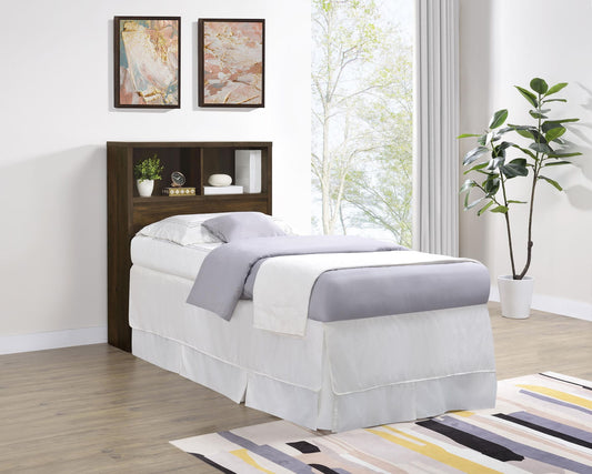 Westpark 49-inch Twin Bookcase Headboard Dark Pine