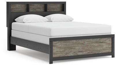 Broachmyn - Lighted Bookcase Panel Bed