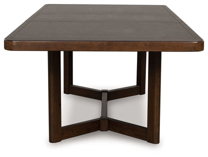 Dilenno - Rectangular Dining Room Extension Table - Dark Brown