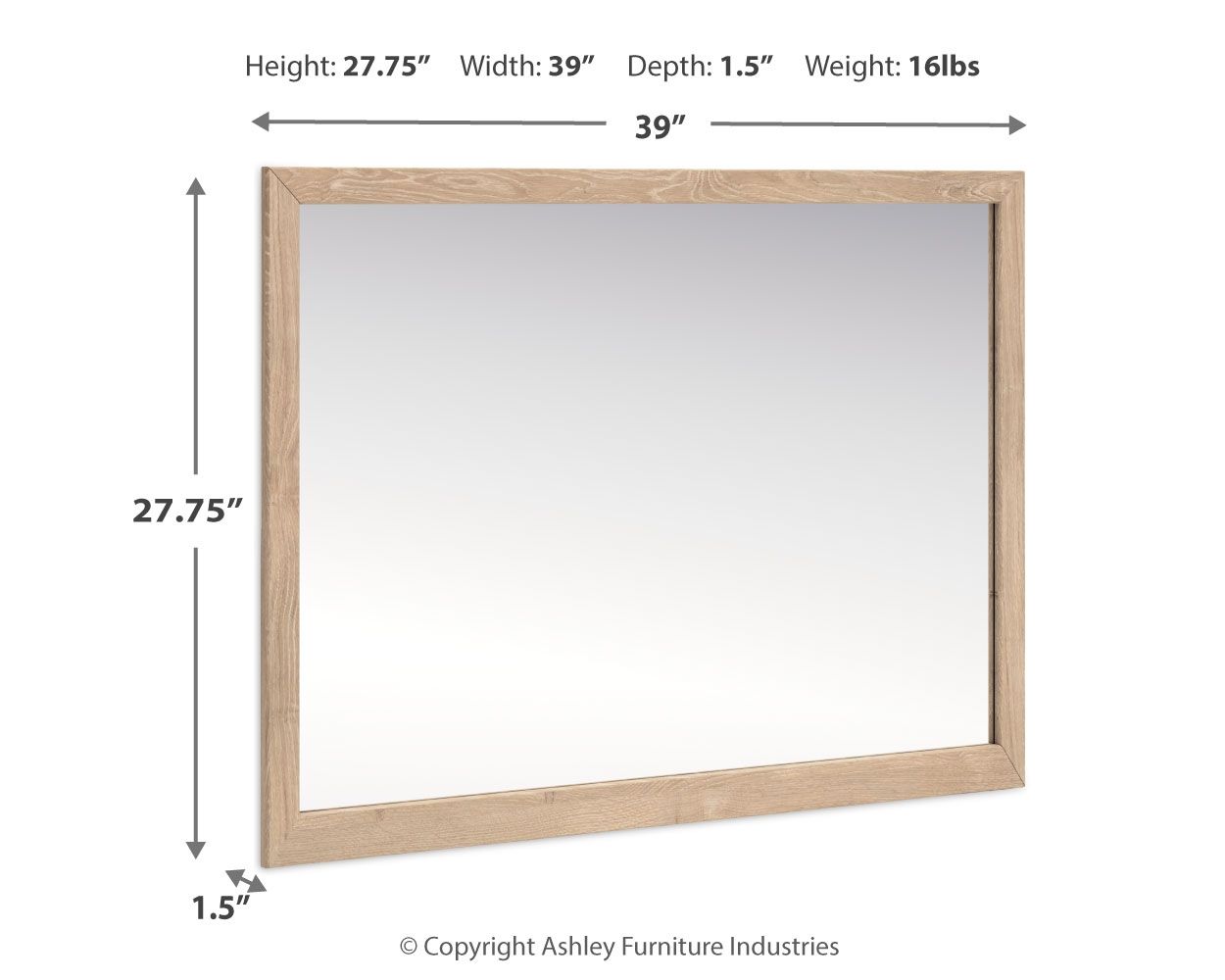 Cielden - Bedroom Mirror - Tan