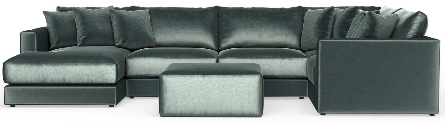 Remington - Modular Sofa And Cocktail Ottoman - Pine