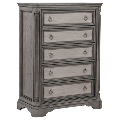 Cresswell 5-drawer Chest of Drawers Weathered Taupe