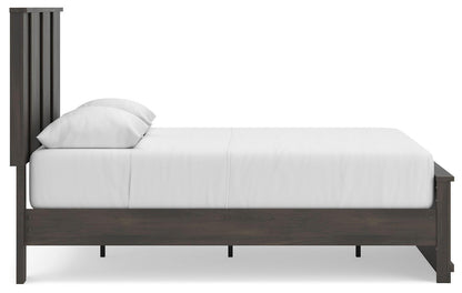 Shaehartin - Queen Panel Platform Bed - Dark Brown
