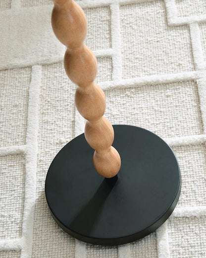 Corinwell - Wood Floor Lamp - Brown / Black