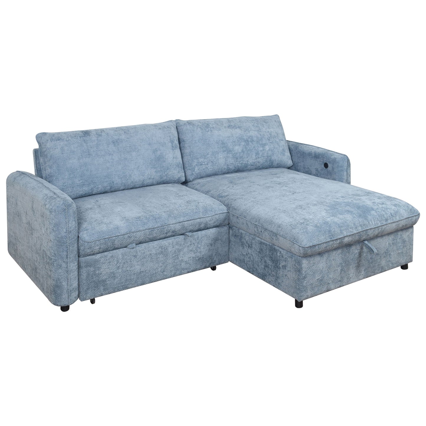 Finn - 2 Piece Sectional (LAF Sofa/Chaise) - Blue