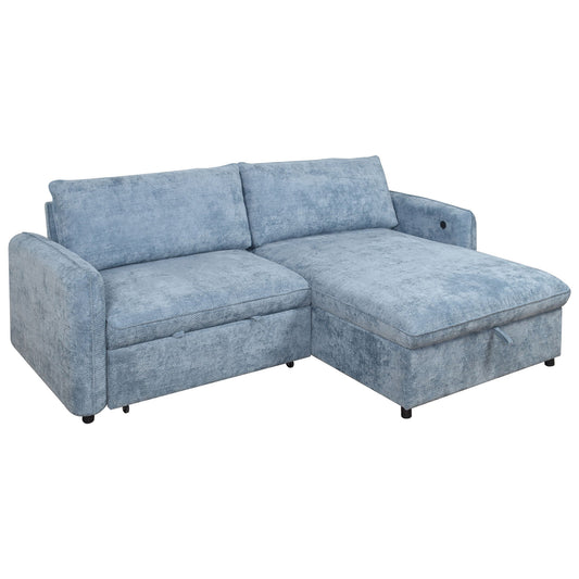 Finn - 2 Piece Sectional (LAF Sofa/Chaise) - Blue
