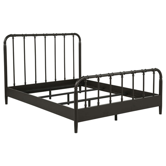 Rocco All Wood Water Pipe Open Frame Queen Bed Dark Bronze