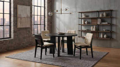 Strouse 5-piece Dining Set Cream and Black