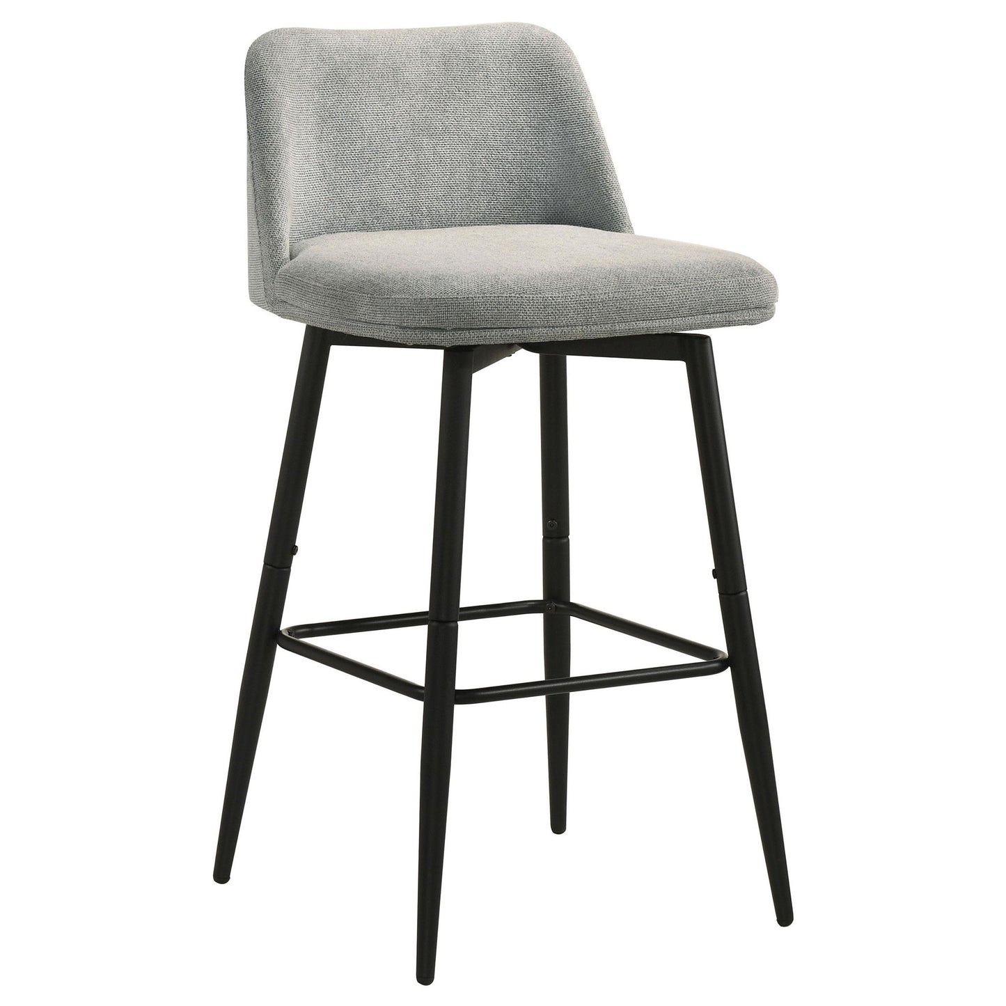 Mellor Fabric Upholstered Swivel Bar Chair Grey (Set of 2)