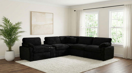 Collins 6-piece Modular Power Reclining Sectional Black