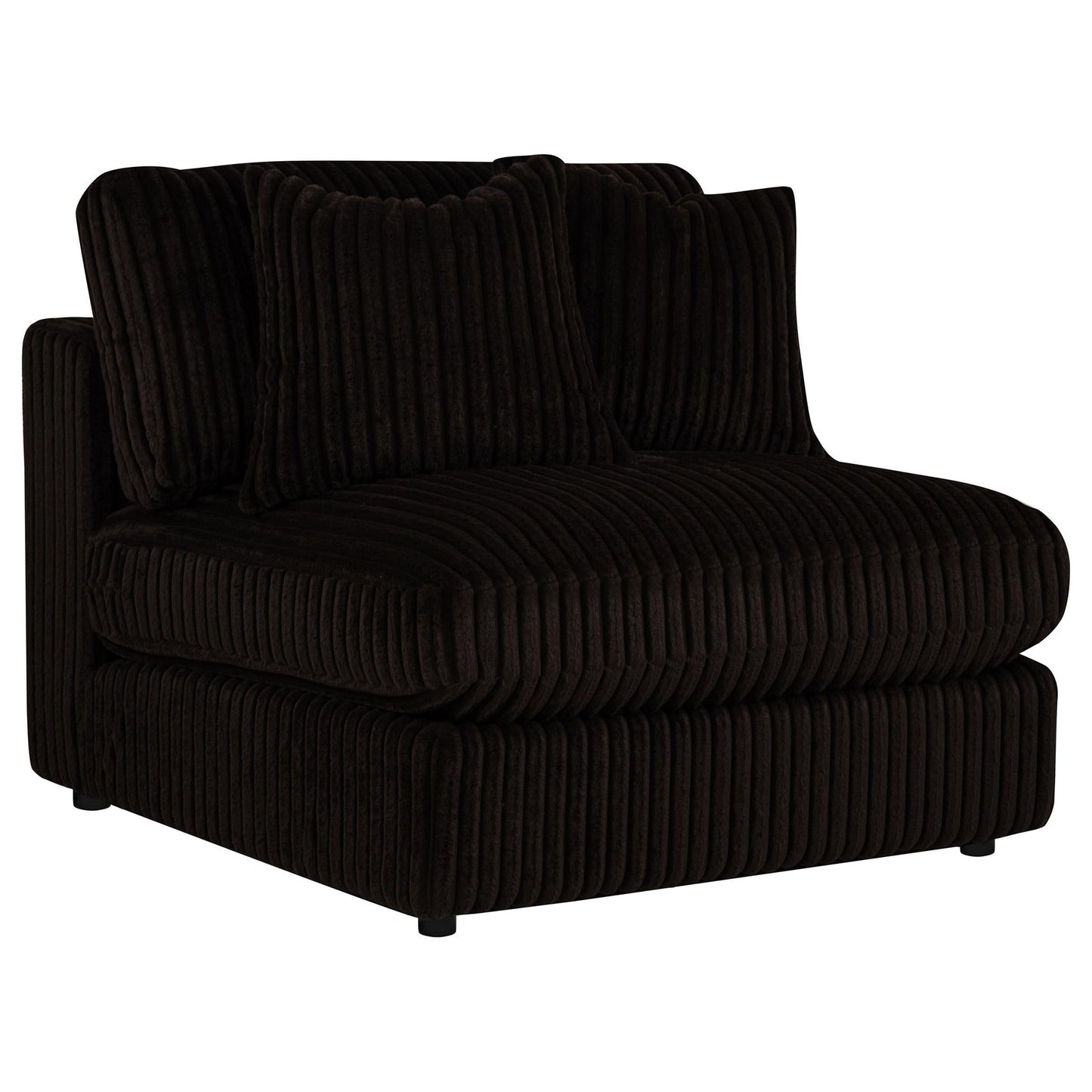 Blaine Upholstered Armless Chair Chocolate