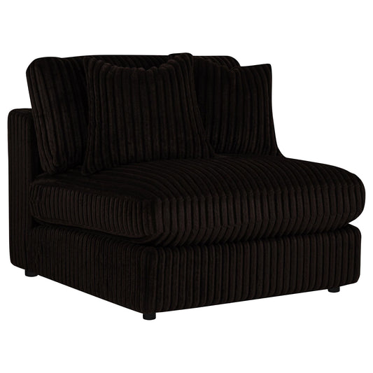 Blaine Upholstered Armless Chair Chocolate