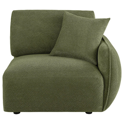 Elysia Fabric Upholstered Modular RAF Chair Green