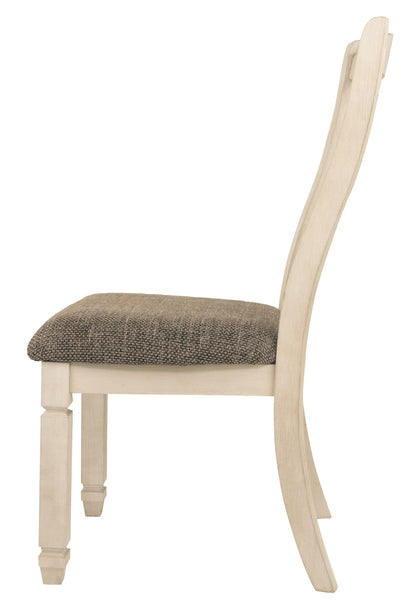 Bolanburg - Dining UPH Side Chair (Set of 2) - Rake Back - Brown / Beige