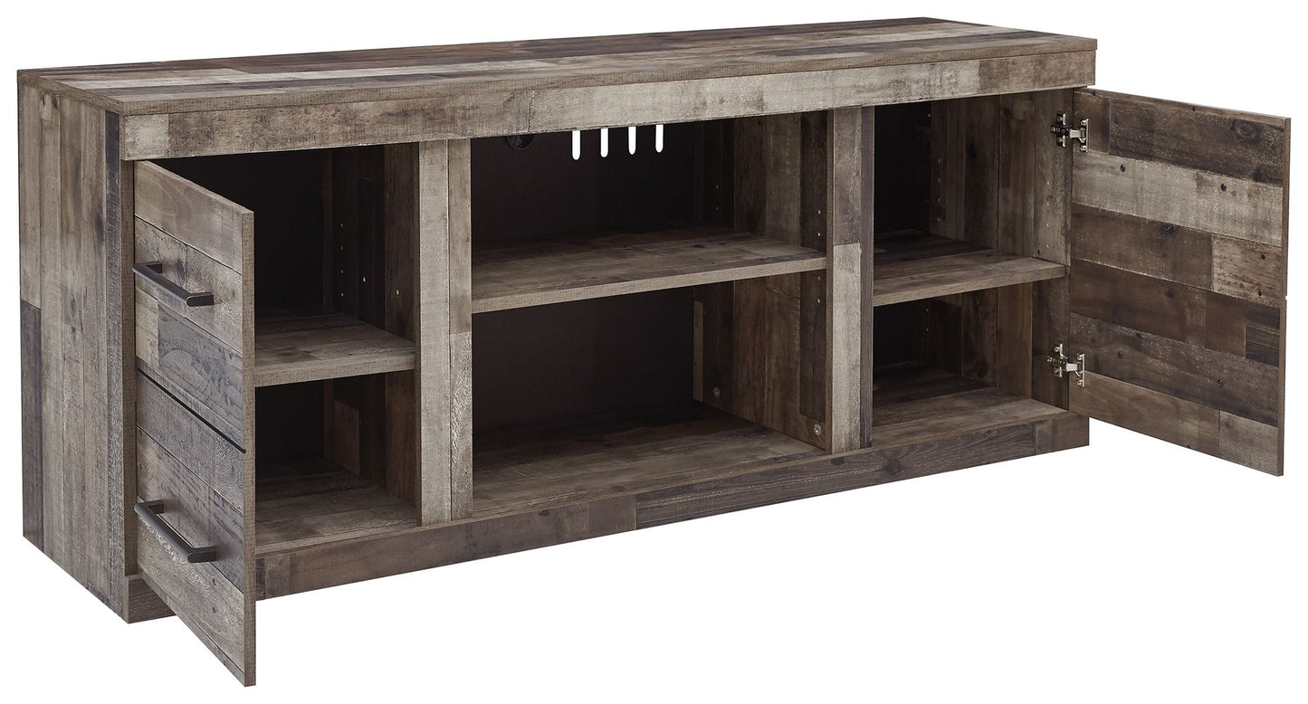 Derekson - LG TV Stand w/Fireplace Option - Multi Gray
