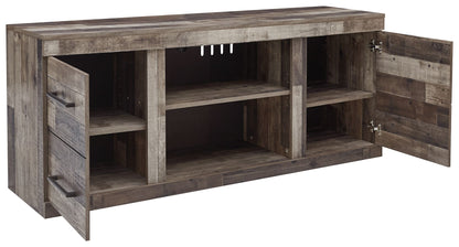 Derekson - LG TV Stand w/Fireplace Option - Multi Gray