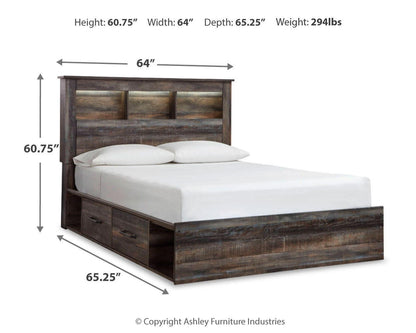Drystan - Panel Bookcase Bed