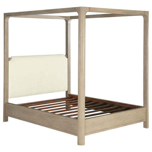 Solano 85-inch Eastern King Canopy Bed Weathered Mango