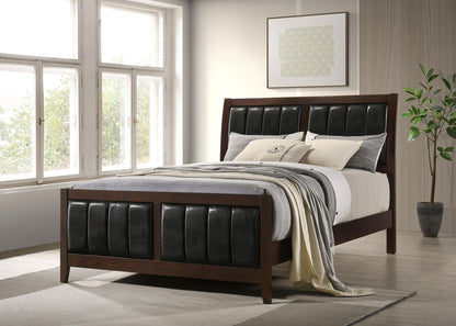 Carlton Wood Queen Panel Bed Cappuccino