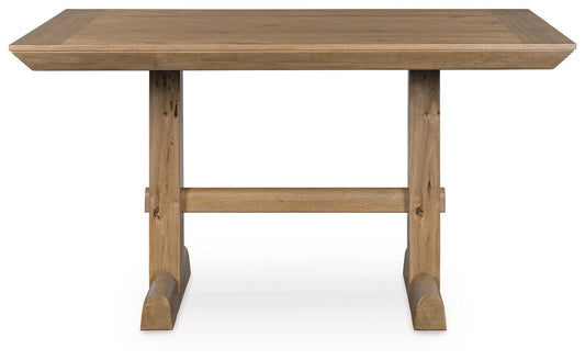 Ridgester - Rectangular Dining Room Counter Table - Light Brown