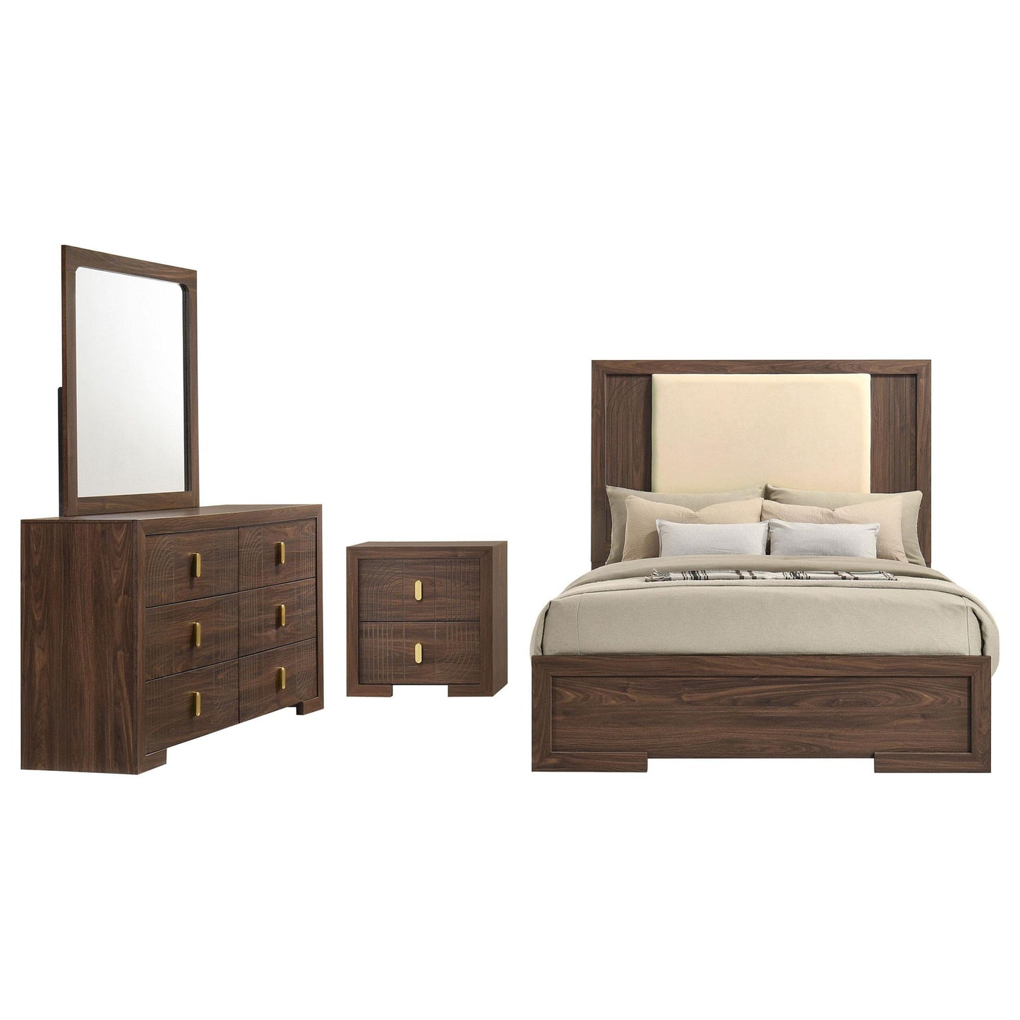 Etienne 4-piece Full Bedroom Set Walnut