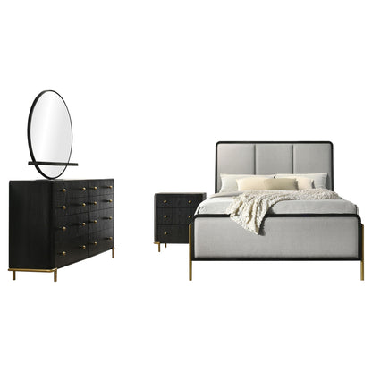 Arini 4-piece Eastern King Bedroom Set Black and Grey