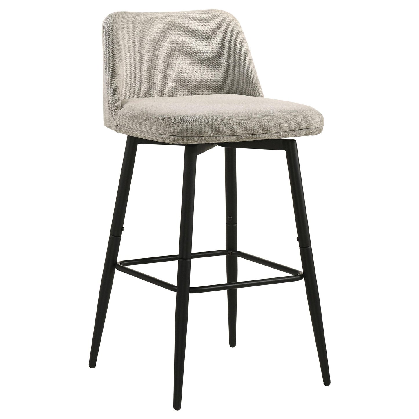 Mellor Fabric Upholstered Swivel Bar Chair Slate Brown (Set of 2)