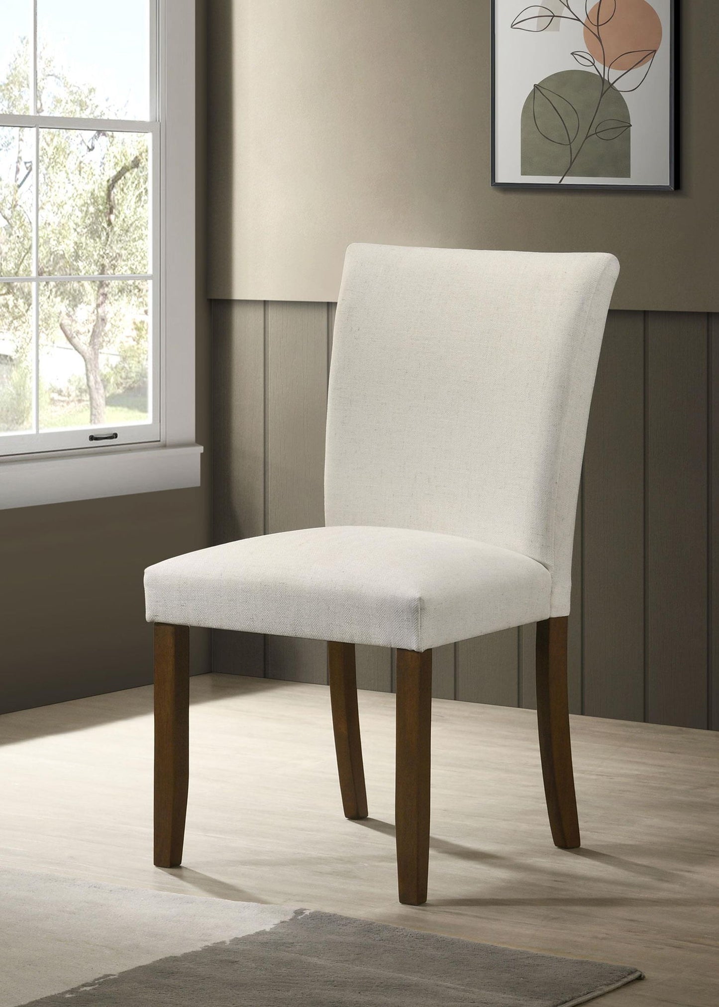 Paxton Upholstered Dining Side Chair Beige (Set of 2)