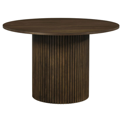 Hamlyn 47-inch Round Wood Dining Room Table Walnut