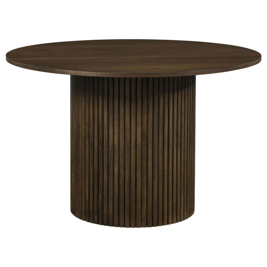 Hamlyn 47-inch Round Wood Dining Room Table Walnut