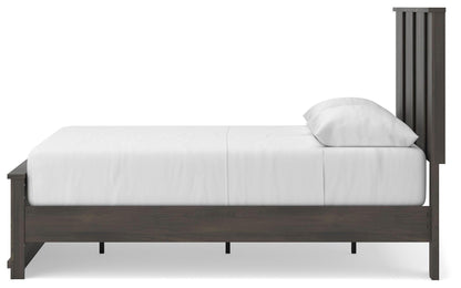 Shaehartin - Queen Panel Platform Bed - Dark Brown