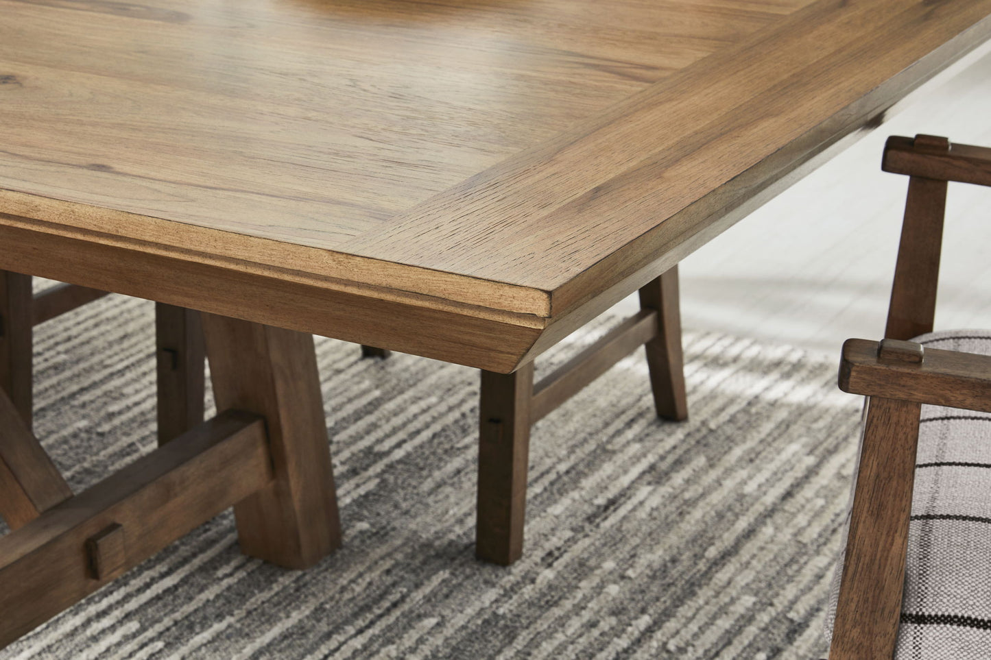 Ridgester - Rectangular Dining Room Extension Table - Light Brown