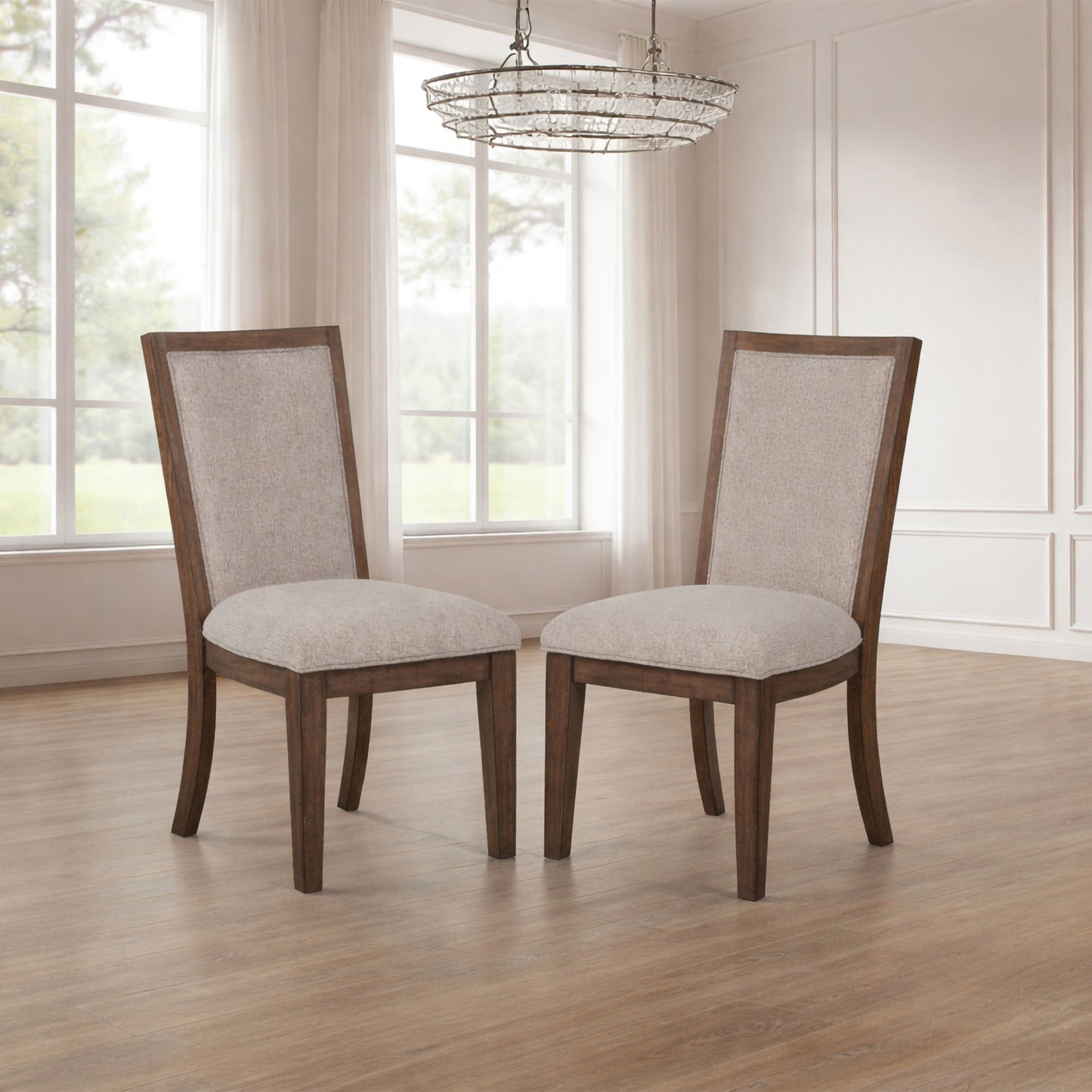 Augusta - Upholstered Side Chair (Set of 2) - Rustic Brown