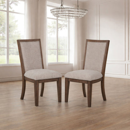Augusta - Upholstered Side Chair (Set of 2) - Rustic Brown