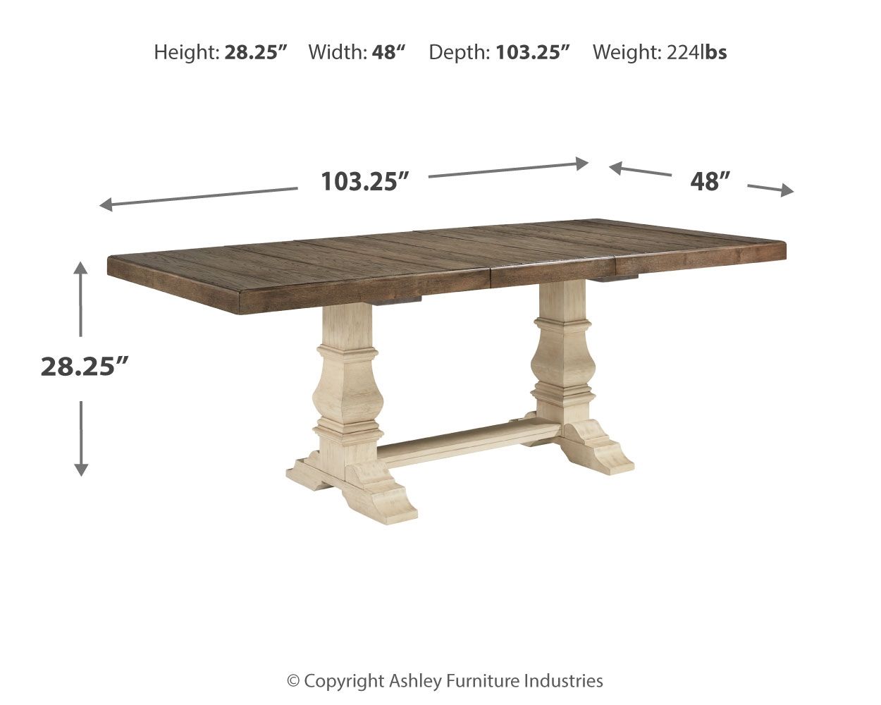 Bolanburg - Extension Dining Table - Brown / Beige