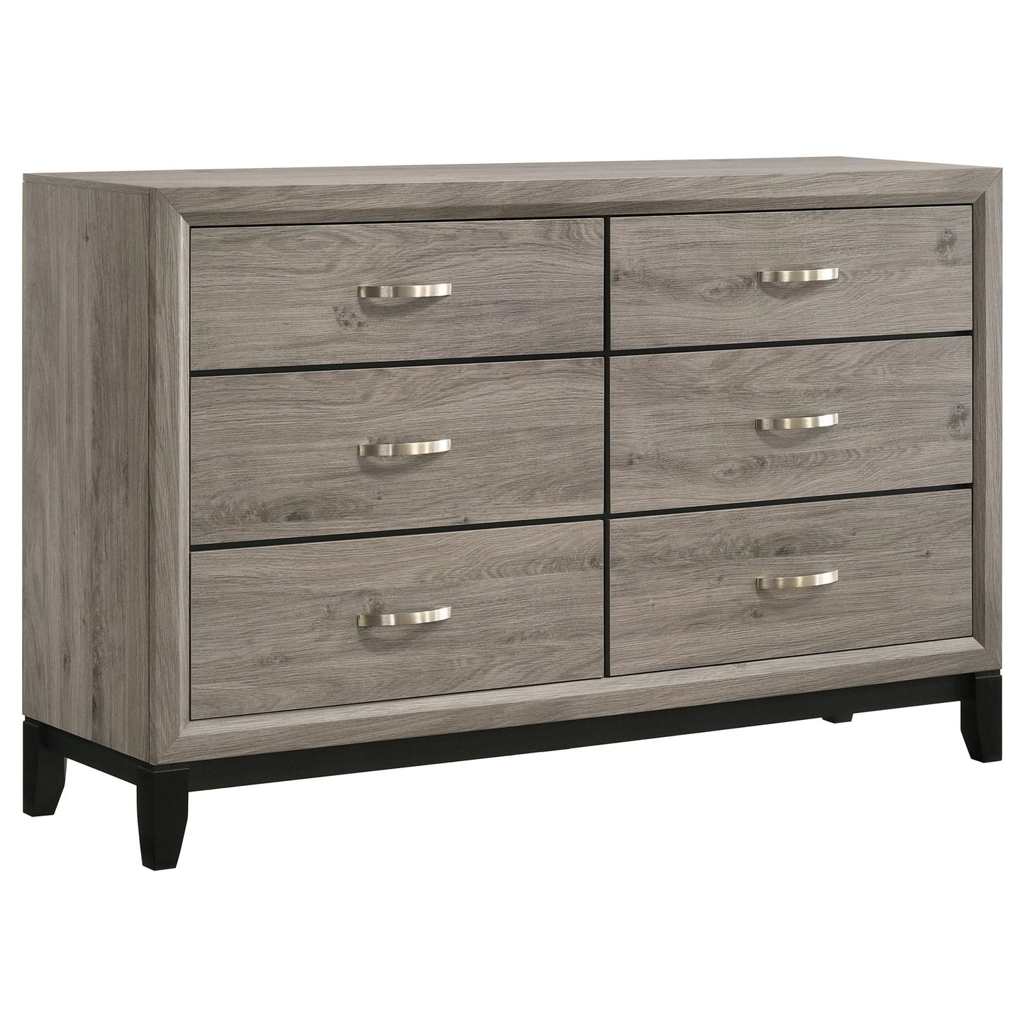Valen 6-drawer Bedroom Dresser Cabinet Light Taupe