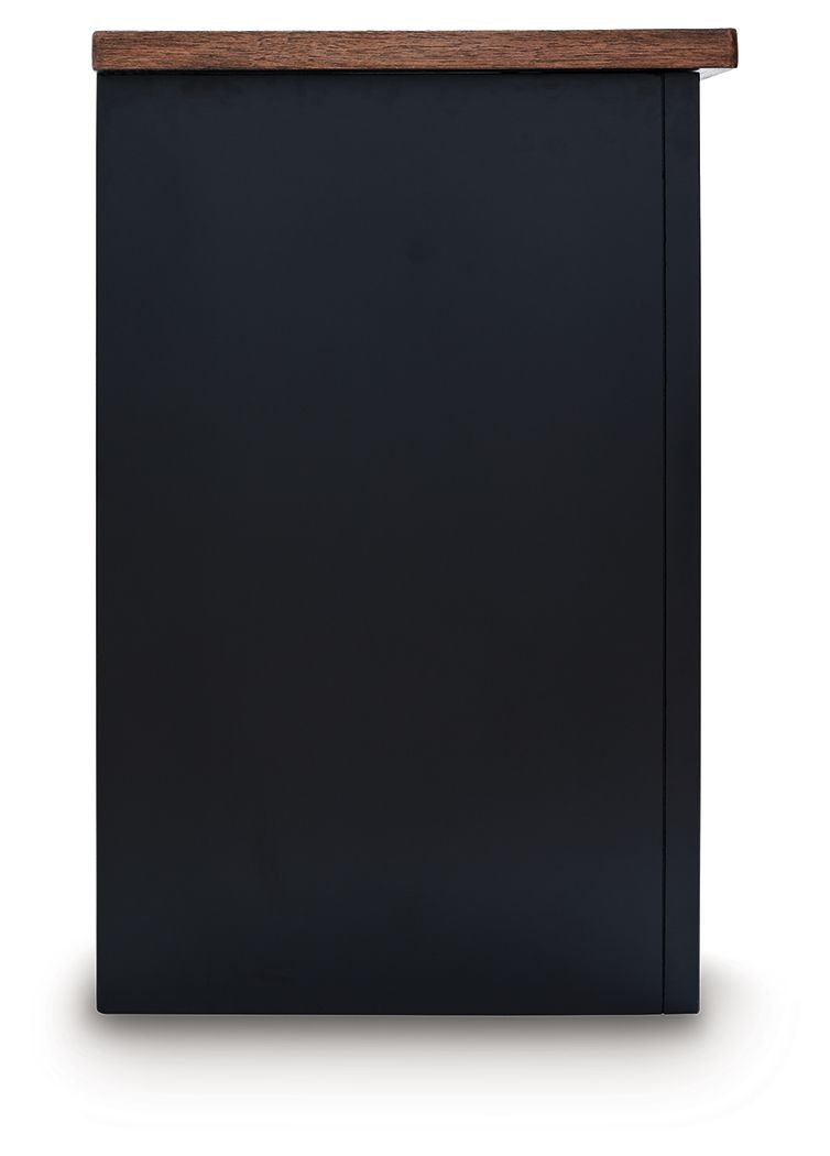 Wildenauer - XL TV Stand With Fireplace Option - Brown / Black