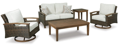 Paradise Trail - Loveseat w/Cushion - Medium Brown
