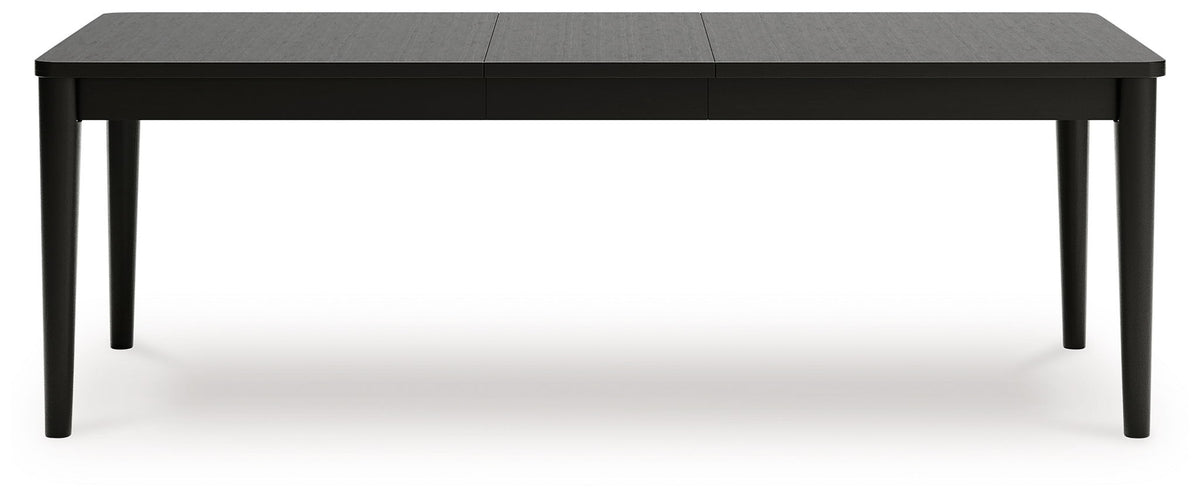 Portdown - Rectangular Dining Room Extension Table - Black