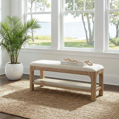 Solano 52-inch Bedroom Bed End Bench Weathered Mango
