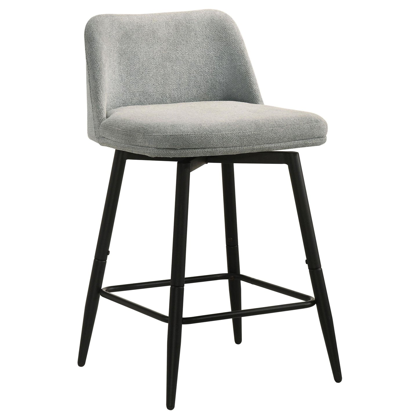 Mellor Fabric Upholstered Swivel Counter Chair Grey (Set of 2)