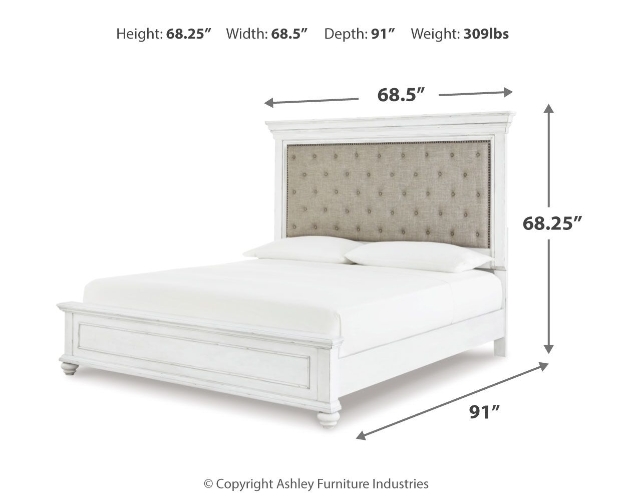 Kanwyn - Upholstered Panel Bed
