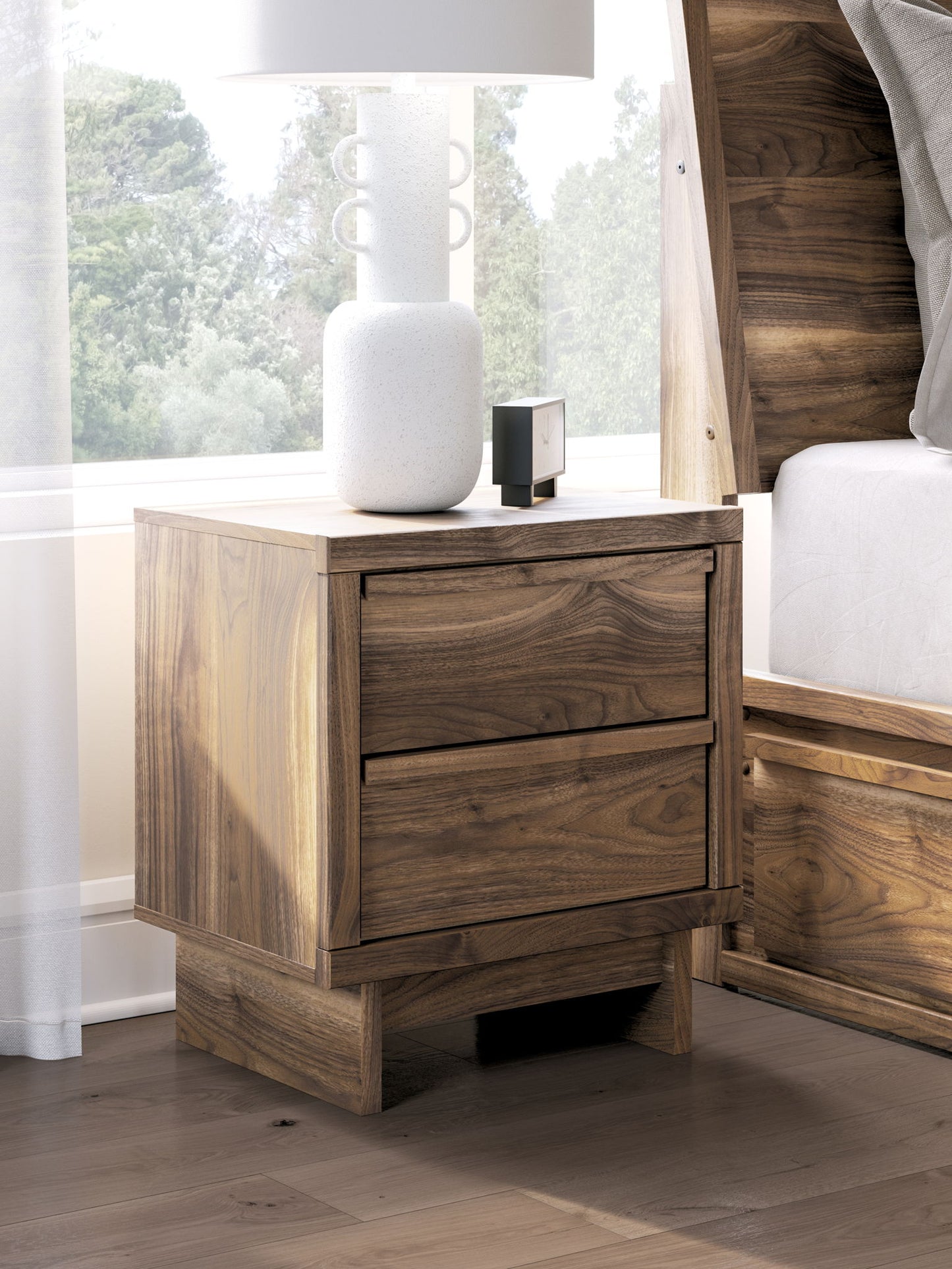 Chirason - Two Drawer Night Stand - Brown