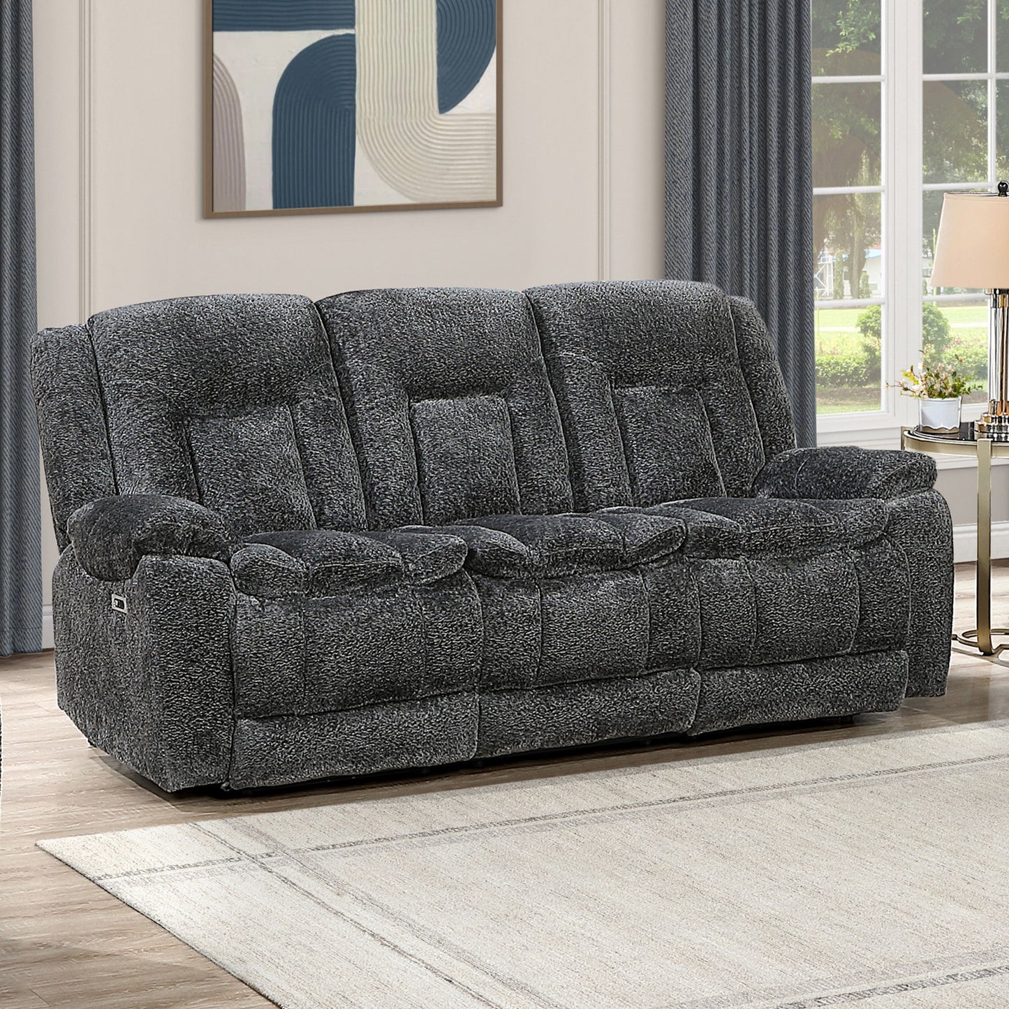 Stanwick - Reclining Sofa With Power Footrest - Gray
