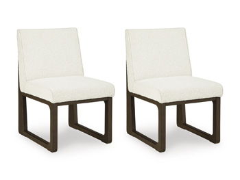 Radkin - Dining Upholstered Side Chair (Set of 2) - Off White / Brown