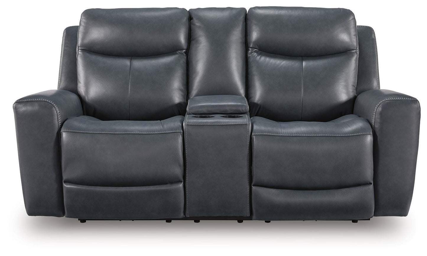 Bexhurst - Power Reclining Loveseat With Console / Adjustable Headrest