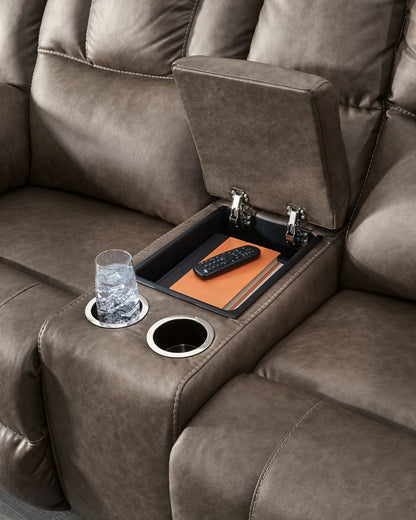 Lowilla - 2 Pc. - Reclining Sofa And Loveseat - Driftwood